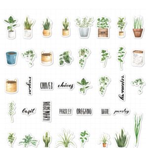 40 stuk aquarel schilderen plant Cartoon stickers voor kinderen en volwassenen Beloningsstickers Journal Laptop Telefoon Stickers