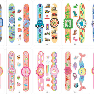 10 stuk Tattoo Sticker Gezicht Hand Cartoon Nep Tatoo Tijdelijke Waterdichte Taty model K Horloge