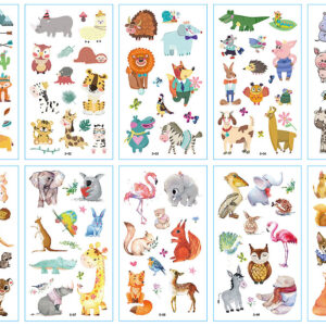 10 stuk Tattoo Sticker Gezicht Hand Cartoon Nep Tatoo Tijdelijke Waterdichte Taty model S Dier