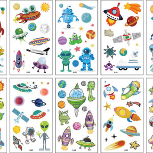 10 stuk Tattoo Sticker Gezicht Hand Cartoon Nep Tatoo Tijdelijke Waterdichte Taty model N Ruimte