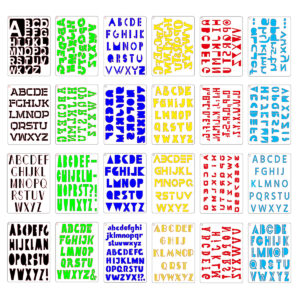 24 in 1 Kaart DIY Album Masking Spray Geschilderd Template Tekening Stencils Schilderen Scrapbooking Card Alfabet