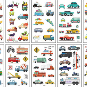 10 stuk Tattoo Sticker Gezicht Hand Cartoon Nep Tatoo Tijdelijke Waterdichte Taty model I Auto