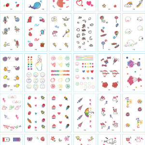 30 stuk Tattoo Sticker Gezicht Hand Mooie Body Art Nep Tatoo Tijdelijke Waterdichte Taty model KT