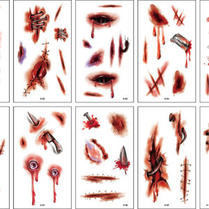 10 stuk Tattoo Sticker Gezicht Hand Cartoon Nep Tatoo Tijdelijke Waterdichte Taty model K Litteken