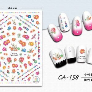 3D Nagel Sticker Coole stickers voor nagel folie Fashion Manicure Stickers Nagels CA-158 Borduurwerk