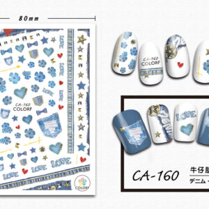 3D Nagel Sticker Coole stickers voor nagel folie Fashion Manicure Stickers Nagels CA-160 Cowboy