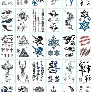 30 stuk Tattoo Sticker Gezicht Hand Mooie Body Art Nep Tatoo Tijdelijke Waterdichte Taty model D