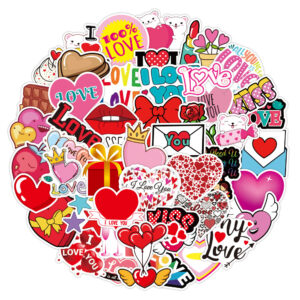 50 stuk valentijnsdag love Cartoon stickers voor kinderen en volwassenen Beloningsstickers Journal Laptop Telefoon Stickers