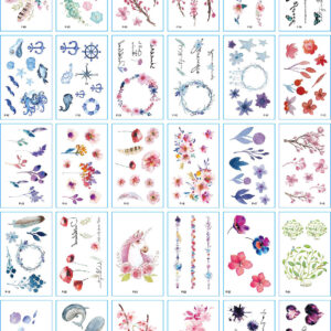 30 stuk Tattoo Sticker Gezicht Hand Mooie Body Art Nep Tatoo Tijdelijke Waterdichte Taty model F