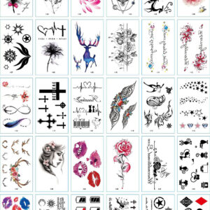 30 stuk Tattoo Sticker Gezicht Hand Mooie Body Art Nep Tatoo Tijdelijke Waterdichte Taty model I