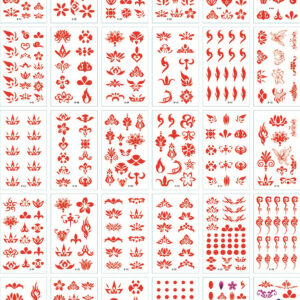 30 stuk Tattoo Sticker Gezicht Hand Mooie Body Art Nep Tatoo Tijdelijke Waterdichte Taty model K