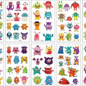10 stuk Tattoo Sticker Gezicht Hand Cartoon Nep Tatoo Tijdelijke Waterdichte Taty model GS Monster