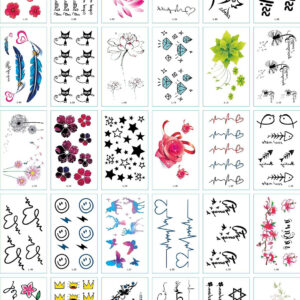 30 stuk Tattoo Sticker Gezicht Hand Mooie Body Art Nep Tatoo Tijdelijke Waterdichte Taty model L