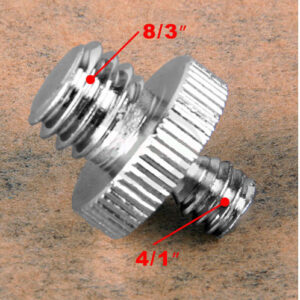 Camera plate screw 3/8" - 1/4" schroef voor Tripod Wit