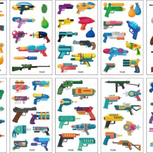 10 stuk Tattoo Sticker Gezicht Hand Cartoon Nep Tatoo Tijdelijke Waterdichte Taty model YQ Speelgoed geweer