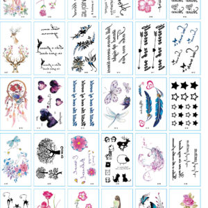 30 stuk Tattoo Sticker Gezicht Hand Mooie Body Art Nep Tatoo Tijdelijke Waterdichte Taty model Q