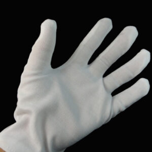 4 stuk (2 paar) Witte katoenen elastische handschoenen (universal maat)