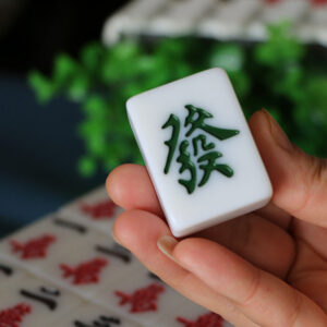 Professioneel 44mm XXXL competitie kwaliteit Mahjong Acryl Majiang met stoffen doos