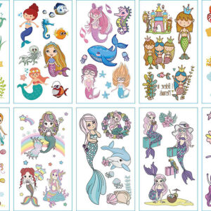 10 stuk Tattoo Sticker Gezicht Hand Cartoon Nep Tatoo Tijdelijke Waterdichte Taty model G Meermin
