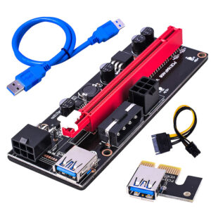 Ultrastabiel Ver009S Usb 3.0 Pci-E PCIe Riser Ver 009S Express 1X 4X 8X 16X Extender Riser Card Adapter sata 15Pin Naar 6 Pin Power Kabel ETH Mining