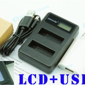 LCD usb Oplader voor GoPro dubbele accu AHDBT-201 301 Hero 3