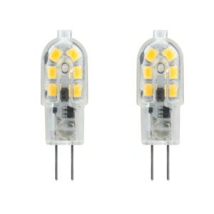 2 stuk G4 3W DC 12V 12 Bulb Transparent Koud witte LED Lamp ​capsule