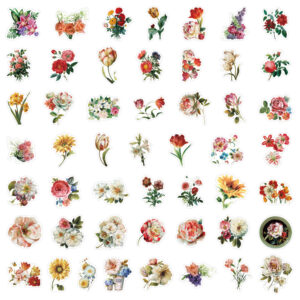 50 stuk bloem flower Cartoon stickers voor kinderen en volwassenen Beloningsstickers Journal Laptop Telefoon Stickers