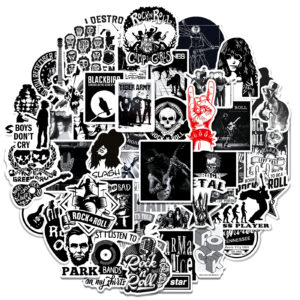 50 stuk rock muziek T01040502 Metaalrock Cartoon stickers voor kinderen en volwassenen Beloningsstickers Journal Laptop Telefoon Stickers