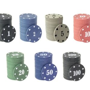 100Pcs Texas Poker Chip Tellen Bingo Chips Sets Casino Card Game waarden 1 2 5 10 20