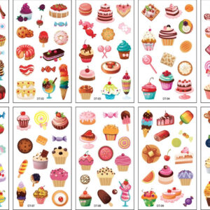 10 stuk Tattoo Sticker Gezicht Hand Cartoon Nep Tatoo Tijdelijke Waterdichte Taty model DT Taart Ijs