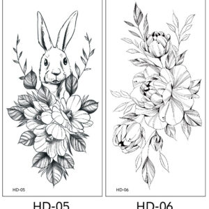 2 stuk XL Tattoo Sticker Gezicht Hand Mooie Body Art Nep Tatoo Tijdelijke Waterdichte Taty model HD0506