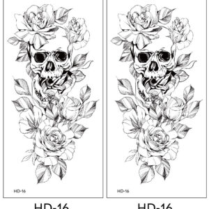 2 stuk XL Tattoo Sticker Gezicht Hand Mooie Body Art Nep Tatoo Tijdelijke Waterdichte Taty model HD1616