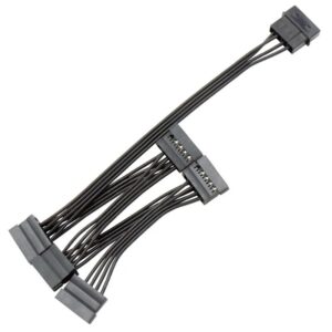 Molex 5Pin 1 Tot 5 Sata 15Pin Harde Schijf Voeding Splitter Cable Koord Diy Pc Sever Power Pcie Riser 60 Cm