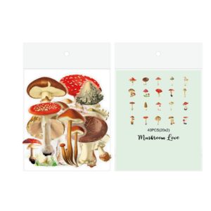 40 stuk paddestoel liefde Transparant stickers voor kinderen en volwassenen Beloningsstickers Journal Laptop Telefoon Stickers