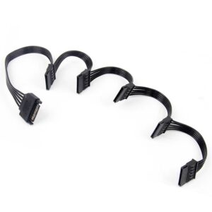 Sata 15Pin 1 Tot 5 Sata 15Pin Harde Schijf Voeding Splitter Cable Koord Diy Pc Sever Power Pcie Riser 60 Cm