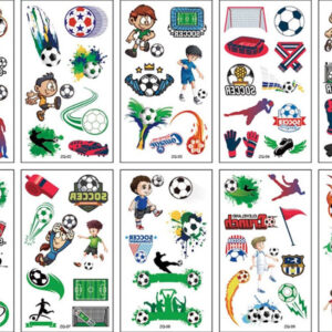 10 stuk Tattoo Sticker Gezicht Hand Cartoon Nep Tatoo Tijdelijke Waterdichte Taty model ZQ voetbal